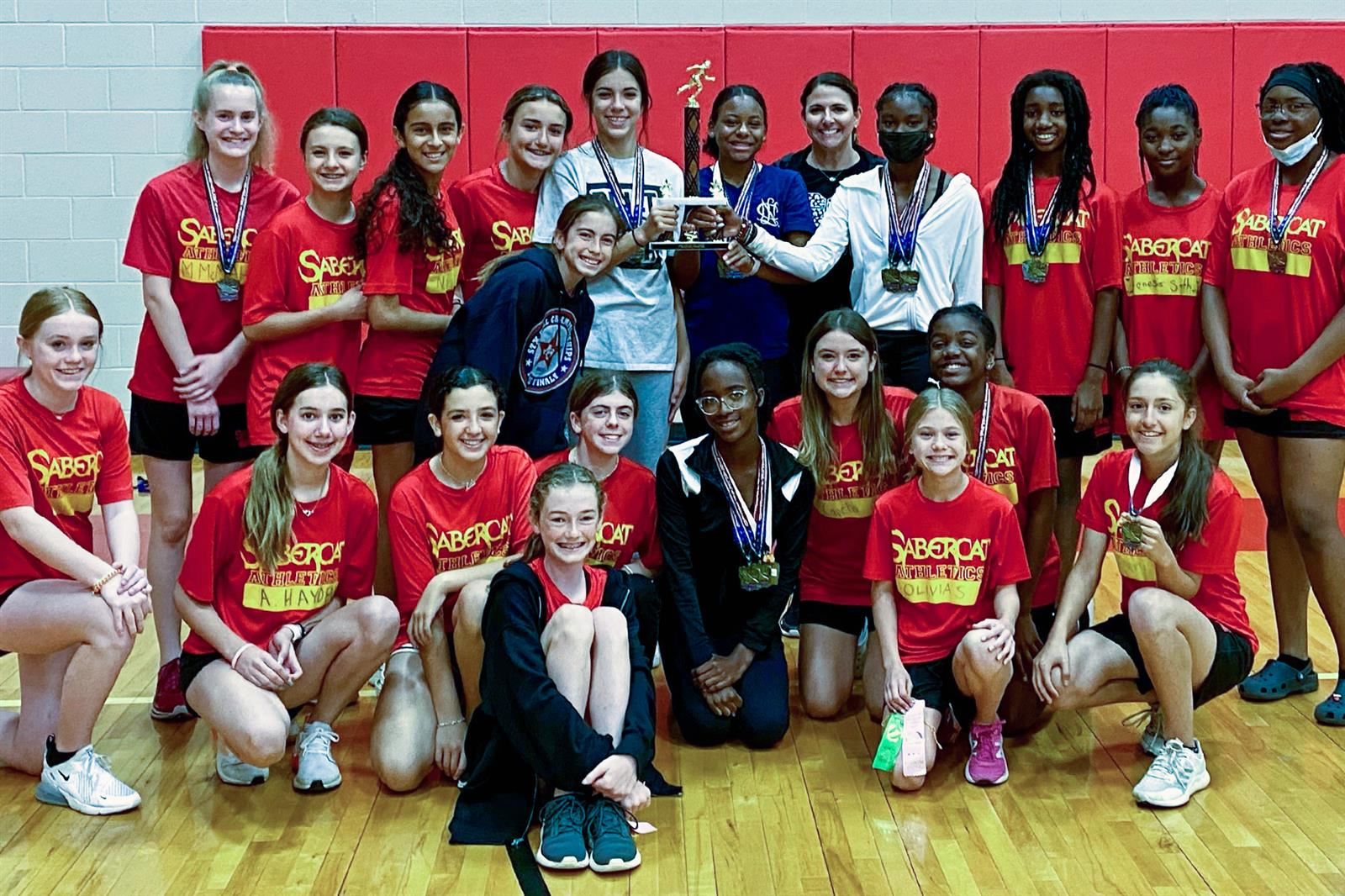 Smith Middle School won the seventh grade girls’ track and field title with 121 points.